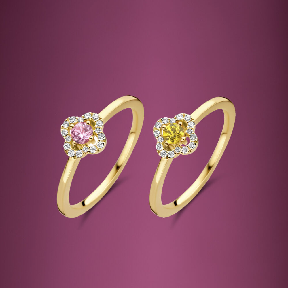 Illustration de l’univers bagues or et diamants, pierres naturelles et précieuses